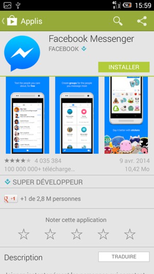 Sélectionnez INSTALLER