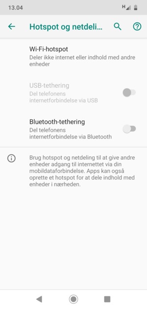 Vælg Wi-Fi-hotspot