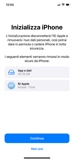 Seleziona Continua