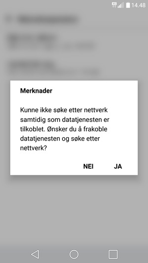 Velg JA