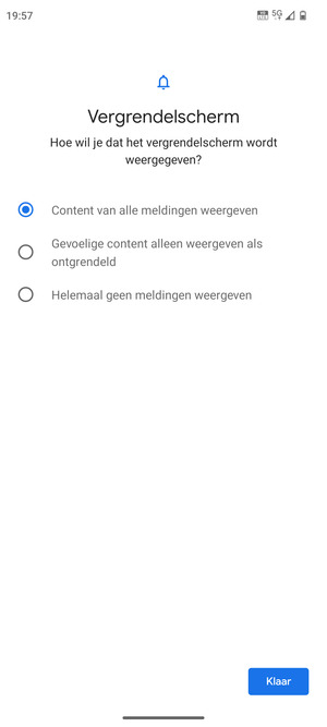 Selecteer uw voorkeursoptie en selecteer Klaar