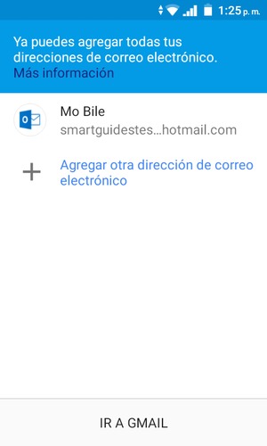 Seleccione IR A GMAIL