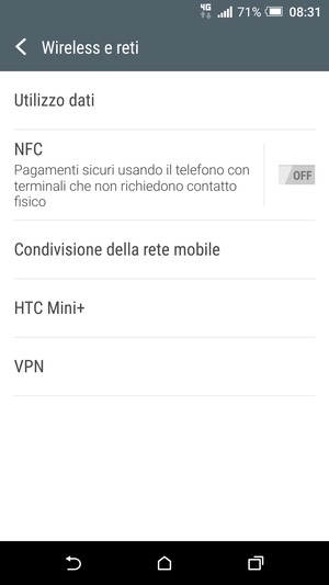 Seleziona Condivisione della rete mobile