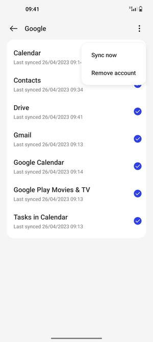 Select Sync now