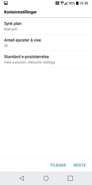 Velg NESTE