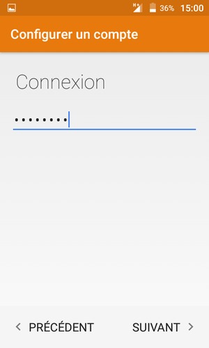 Saisissez votre mot de passe Gmail ou Hotmail et sélectionnez SUIVANT
