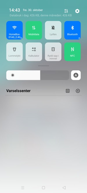 Dra ned toppmenyen igjen