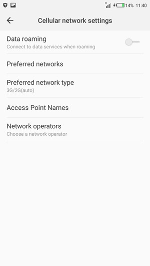Select Access Point Names