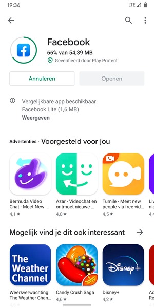 Wacht tot het installatieproces beëindigd is