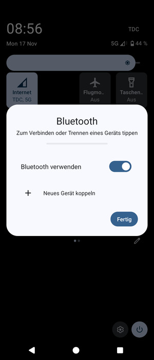 Schalten Sie Bluetooth verwenden aus