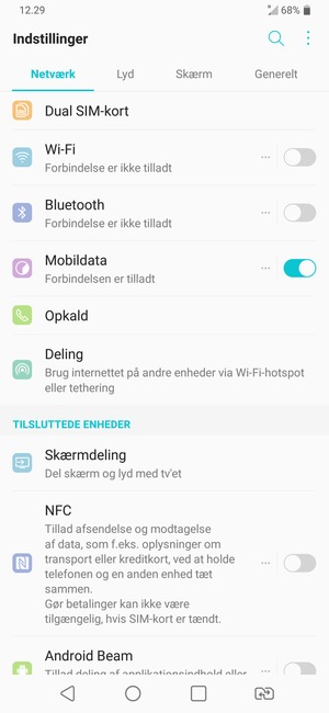 Vælg Netværk