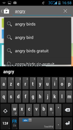 Saisissez le nom de l'appli et sélectionnez Entrée