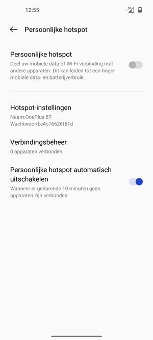 Selecteer Hotspot-instellingen