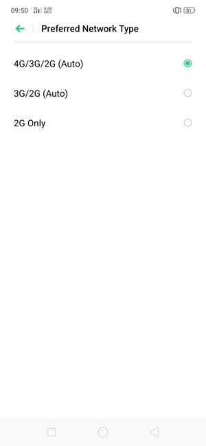 Select your preferred option