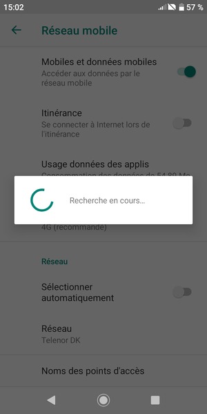 Veuillez attendre la fin de la recherche