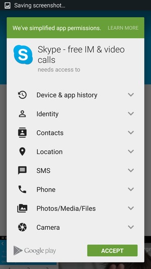 Select ACCEPT