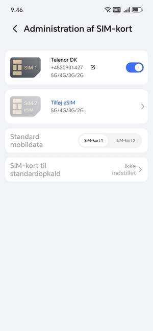 Vælg Tilføj eSIM