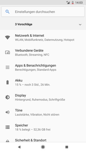 Wählen Sie Netzwerk & Internet