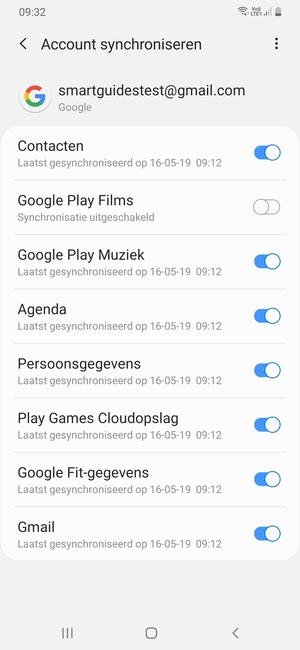Selecteer de Menu-knop
