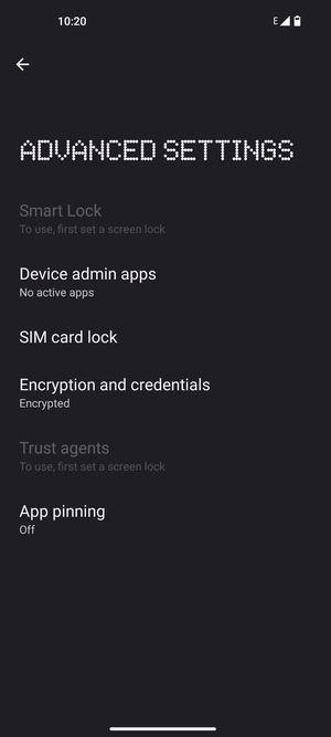 Select SIM card lock