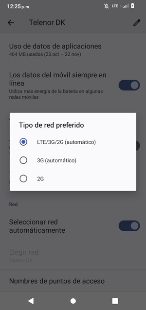Seleccione la opción deseada