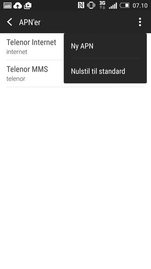 Vælg Nulstil
til standard