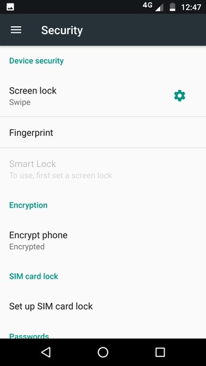 Select Set up SIM card lock