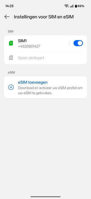 Selecteer eSIM toevoegen