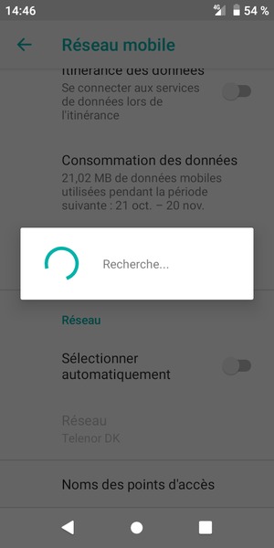 Veuillez attendre la fin de la recherche