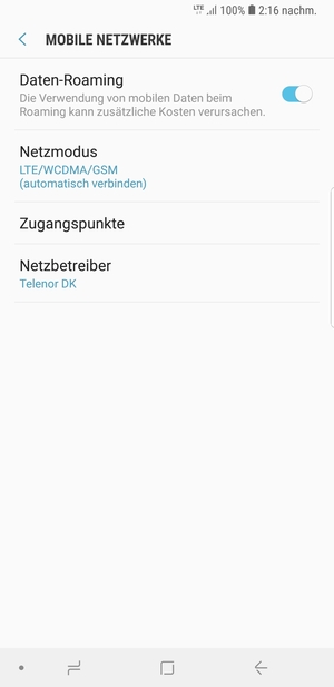 Schalten Sie Daten-Roaming an oder aus