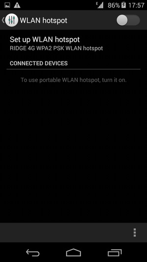 Select Set up WLAN hotspot