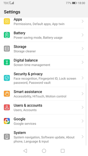 Scroll to and select System