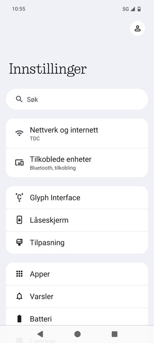 Velg Nettverk og internett