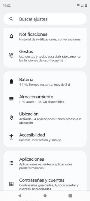 Desplácese y seleccione Ubicación