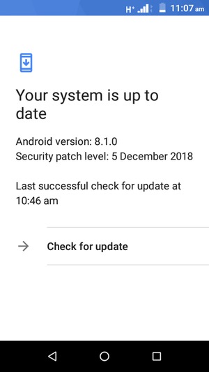 Select Check for update