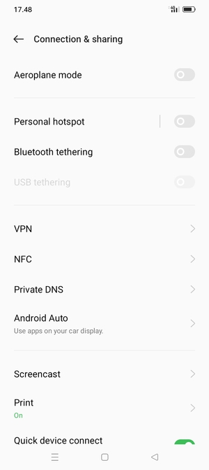 Select Personal hotspot