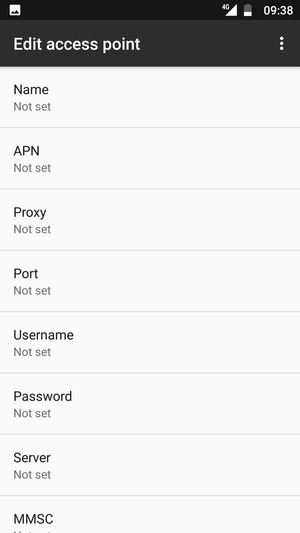 Enter Internet information