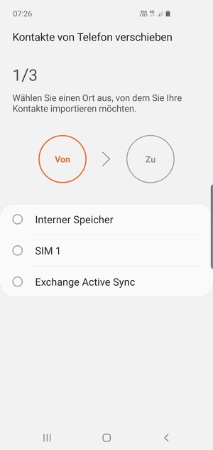 Wählen Sie SIM 1 oder SIM 2