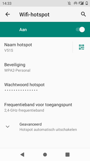 Uw telefoon is nu geïnstalleerd voor gebruik als modem