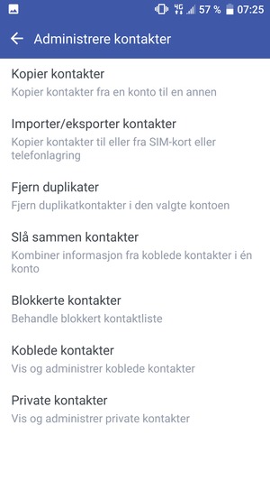 Velg Importer/eksporter kontakter