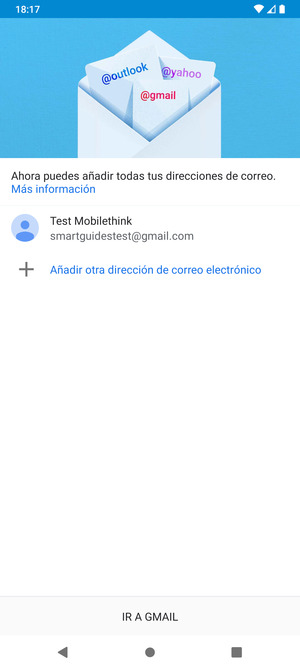 Seleccione IR A GMAIL