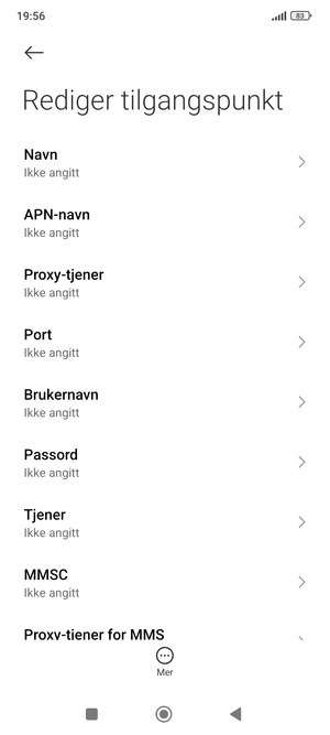Skriv inn MMS-informasjon