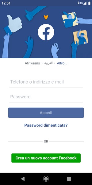 L'app è pronta per l'uso