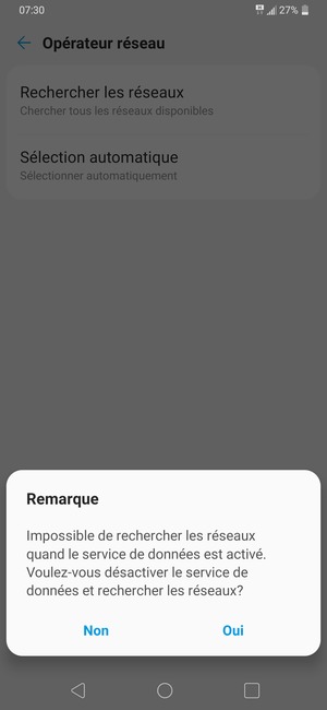 Sélectionnez Oui