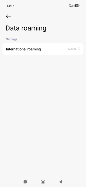 Select the Back button