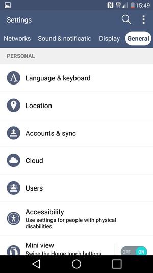 Select Accounts & sync