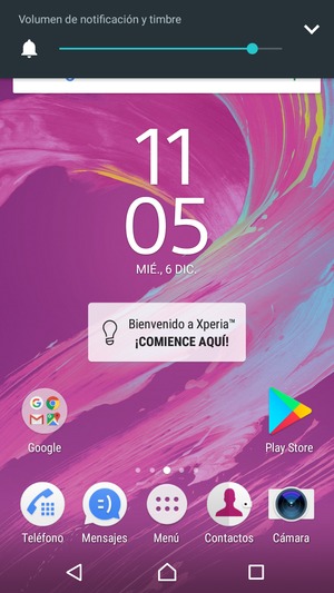 Continúe presionando para ajustar el volumen hasta el nivel requerido