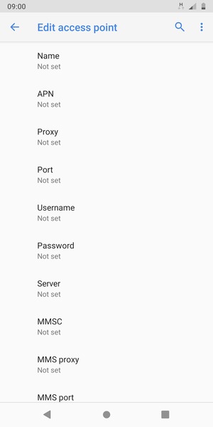 Enter MMS information