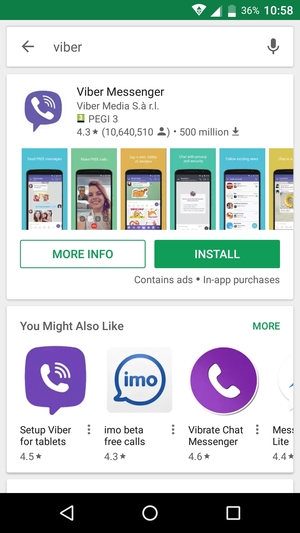 Select the app