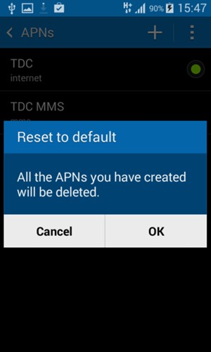 Select OK